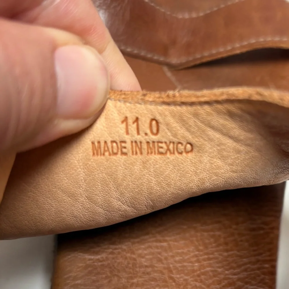 Bed | Stu Soto Tan Leather Sandals | 11 - Picture 10 of 13